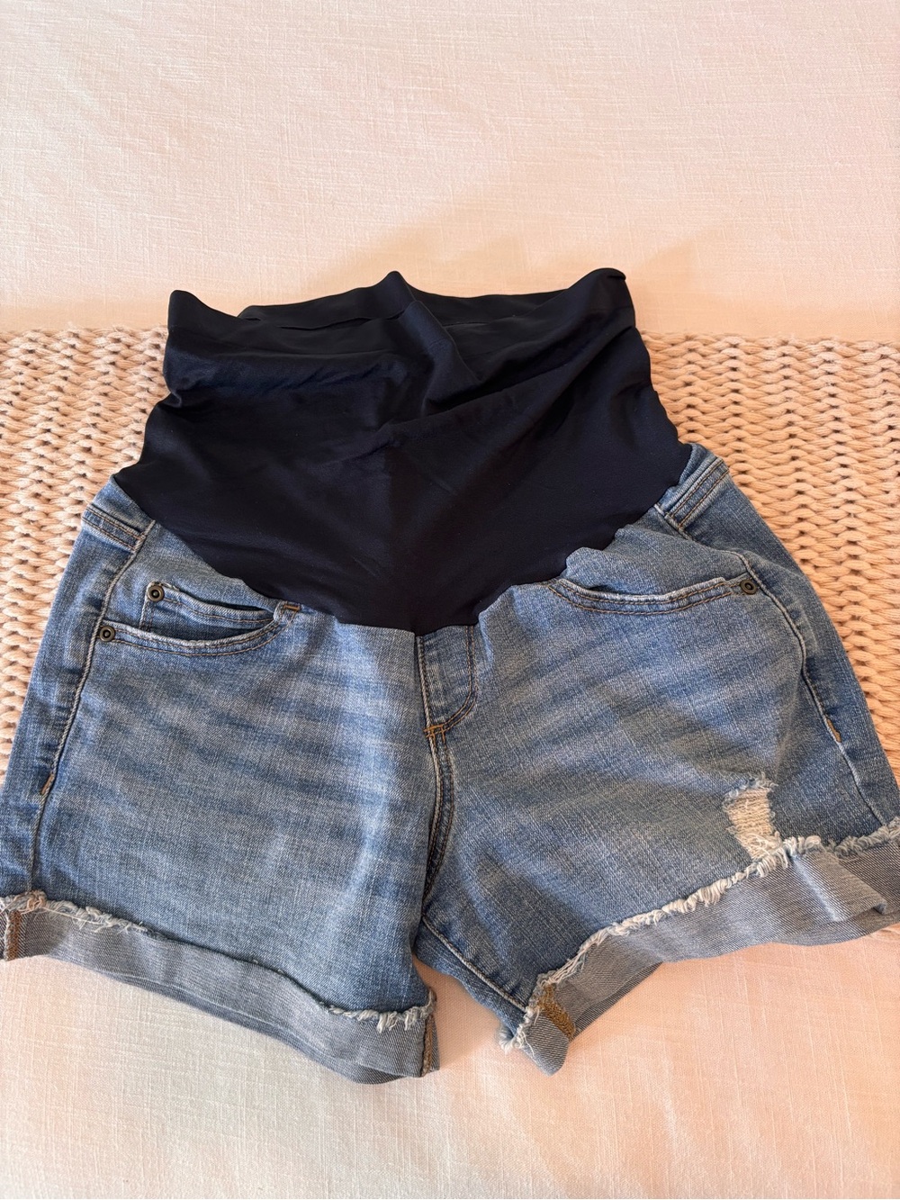 Denim Maternity Shorts